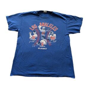 Los Angeles Dodgers MLB Players Choice Men’s Blue Shirt L Ohtani Betts Freeman